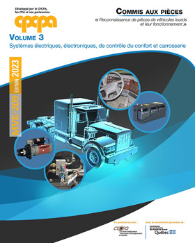 Reconnaissance de pièces de véhicules lourds et leur fonctionnement  Vol 3 Systèmes électriques, électroniques, de contrôle du confort et carrosserie | MVE-209