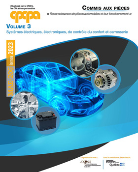 Reconnaissance de pièces automobiles et leur fonctionnement Vol 3 Systèmes électriques, électroniques, de contrôle du confort et carrosserie | MAE-206
